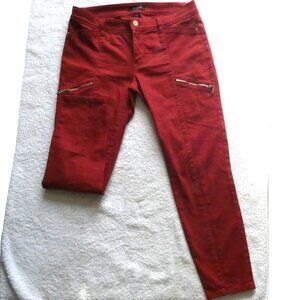 White House/ Black Market Skinny Crop Cargo Pants, Cinnamon, Size 8